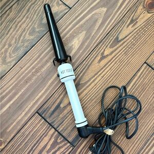 Professional Nano Ceramic 1-1/4" Flipperless Tapered Curling Wand Hot Tools WORK